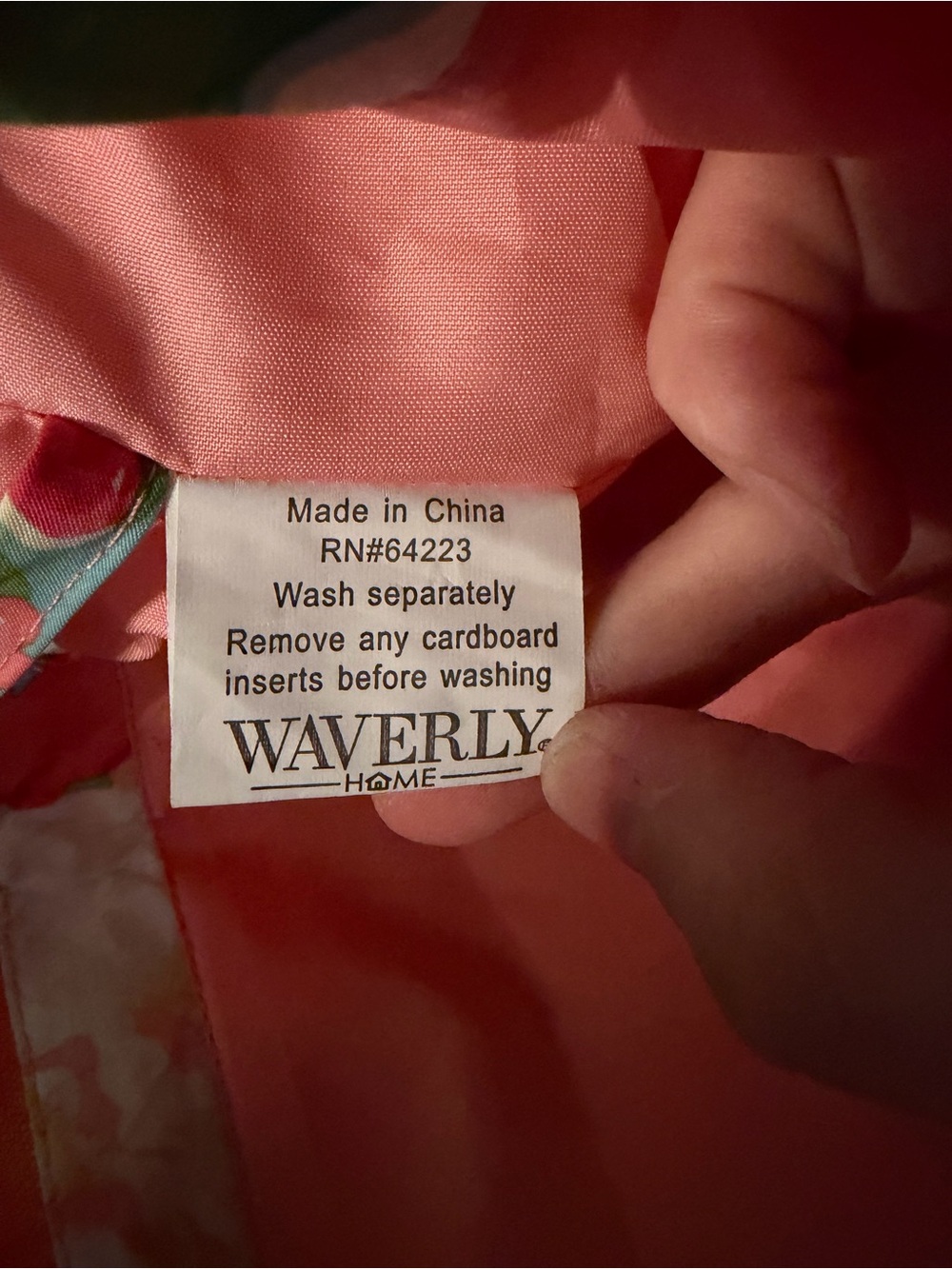 Waverly Floral Quilted Tote in Green, Pink, Yellow - Picture 5 of 5